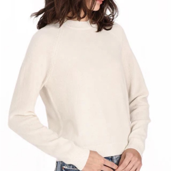 Minnie Rose Cashmere 9gg Long Sleeve Shrunken Crew - Picture 5 of 5